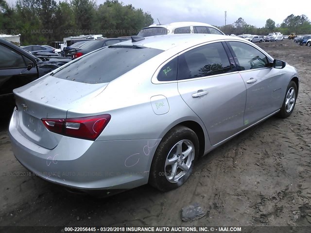 1G1ZB5ST4HF134811 - 2017 CHEVROLET MALIBU LS 银色 照片 4