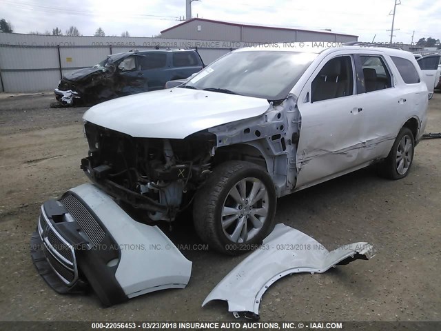 1C4RDJDG8DC693686 - 2013 DODGE DURANGO CREW WHITE photo 2