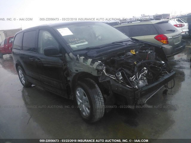 2C4RDGBG0ER411118 - 2014 DODGE GRAND CARAVAN SE BLACK photo 1