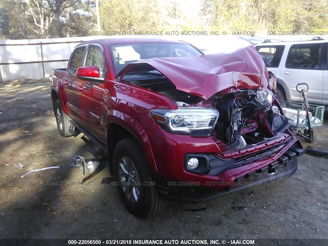 5TFAZ5CN4HX049302 - 2017 TOYOTA TACOMA DBL CAB/SR5/TRD SPORT/OR RED photo 1