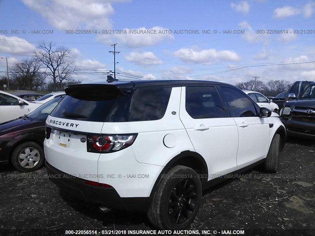 SALCP2BG4GH587242 - 2016 LAND ROVER DISCOVERY SPORT SE WHITE photo 4