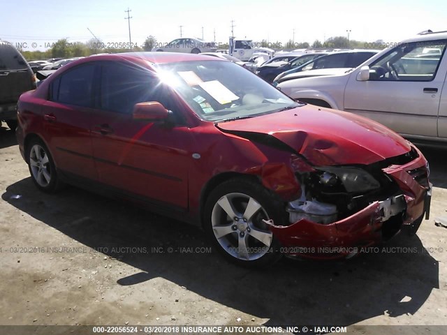 JM1BK123941113929 - 2004 MAZDA 3 S RED photo 1