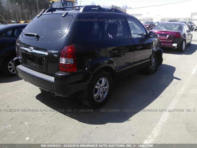 KM8JN12D88U904254 - 2008 HYUNDAI TUCSON SE/LIMITED BLACK photo 4