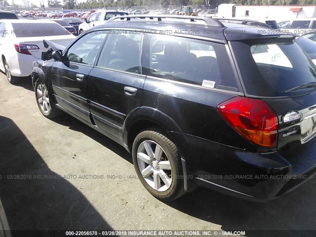 4S4BP61C466309973 - 2006 SUBARU LEGACY OUTBACK 2.5I BLACK photo 3