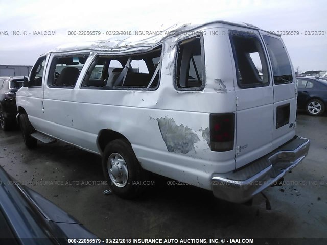 1FBSS31S93HA19161 - 2003 FORD ECONOLINE E350 SUPER DUTY WAGON WHITE photo 3