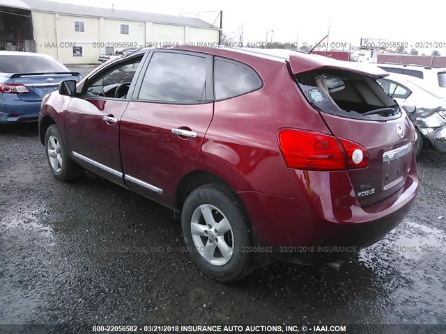 JN8AS5MT9CW278773 - 2012 NISSAN ROGUE S/SV MAROON photo 3