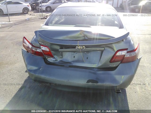4T1BE46K28U778472 - 2008 TOYOTA CAMRY CE/LE/XLE/SE GREEN photo 6