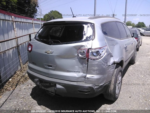 1GNKRFED2CJ217651 - 2012 CHEVROLET TRAVERSE LS SILVER photo 6