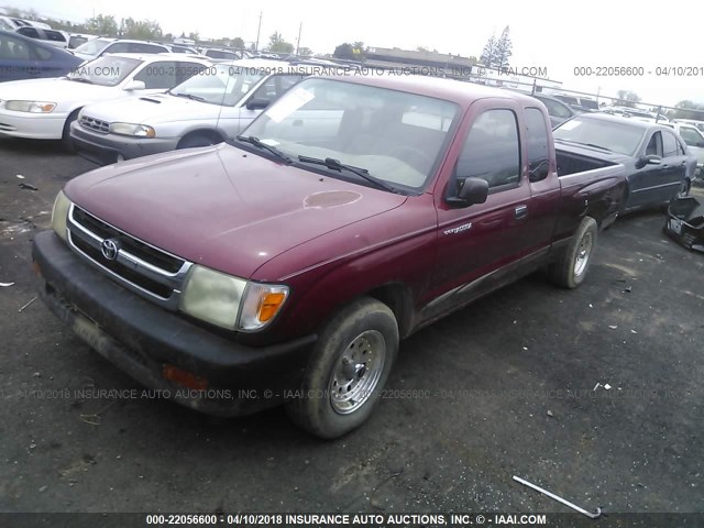 4TAVL52N3XZ448589 - 1999 TOYOTA TACOMA XTRACAB RED photo 2