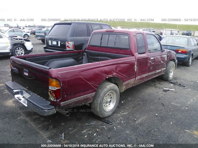 4TAVL52N3XZ448589 - 1999 TOYOTA TACOMA XTRACAB RED photo 4