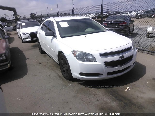 1G1ZA5EU6BF135604 - 2011 CHEVROLET MALIBU LS WHITE photo 1