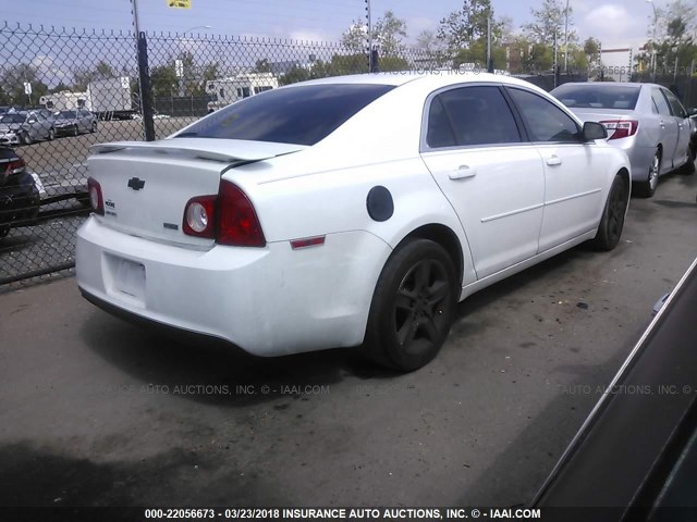 1G1ZA5EU6BF135604 - 2011 CHEVROLET MALIBU LS WHITE photo 4