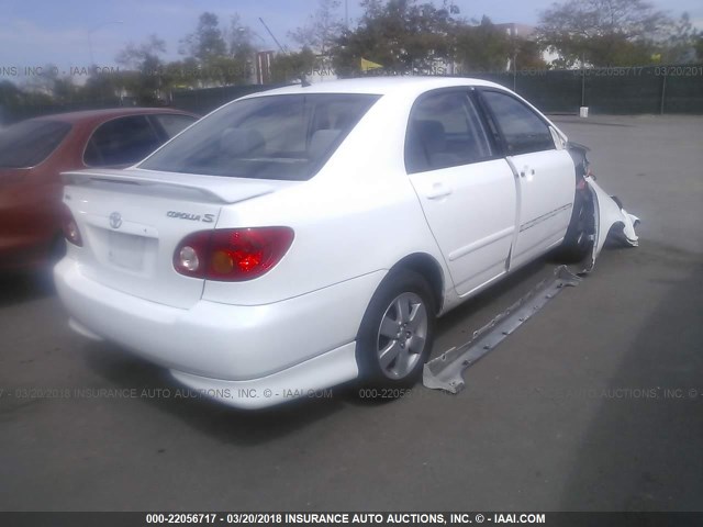 1NXBR32E34Z299759 - 2004 TOYOTA COROLLA CE/LE/S WHITE photo 4