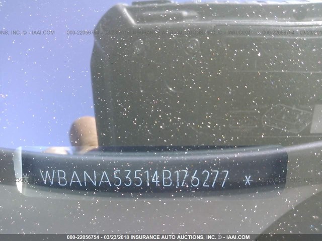 WBANA53514B176277 - 2004 BMW 525 I SILVER photo 9