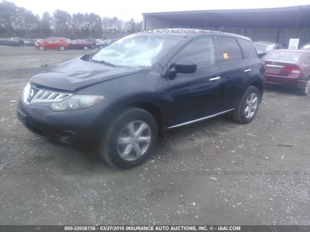 JN8AZ1MW3AW138424 - 2010 NISSAN MURANO S/SL/LE BLACK photo 2