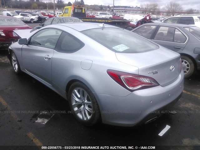 KMHHU6KJ6DU080415 - 2013 HYUNDAI GENESIS COUPE 3.8L SILVER photo 3