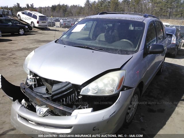 5TDZA23C24S175116 - 2004 TOYOTA SIENNA CE/LE SILVER photo 2