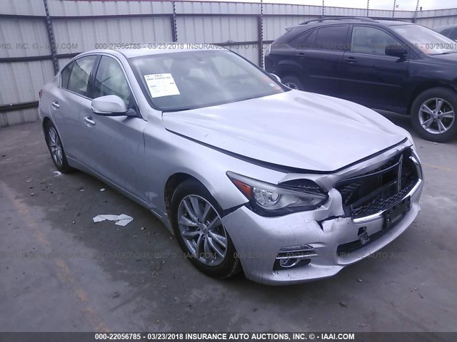 JN1BV7AP4EM682401 - 2014 INFINITI Q50 PREMIUM/SPORT SILVER photo 1