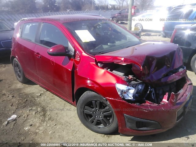 1G1JA6SH8C4156350 - 2012 CHEVROLET SONIC LS MAROON photo 1