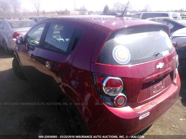 1G1JA6SH8C4156350 - 2012 CHEVROLET SONIC LS MAROON photo 3