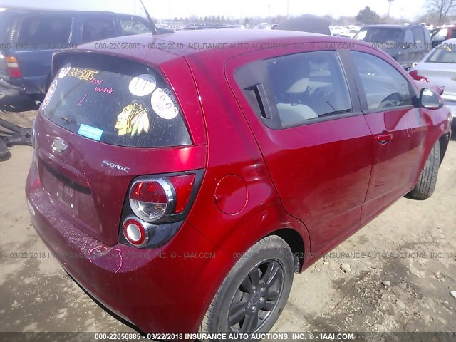 1G1JA6SH8C4156350 - 2012 CHEVROLET SONIC LS MAROON photo 4