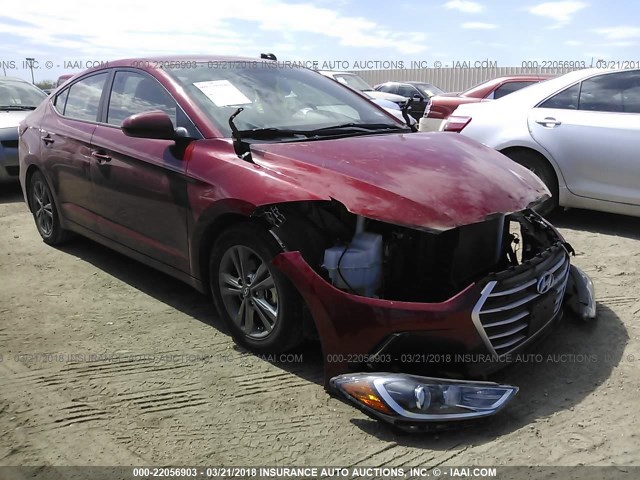 KMHD84LF0HU141555 - 2017 HYUNDAI ELANTRA SE/VALUE/LIMITED RED photo 1