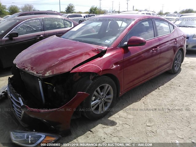 KMHD84LF0HU141555 - 2017 HYUNDAI ELANTRA SE/VALUE/LIMITED RED photo 2