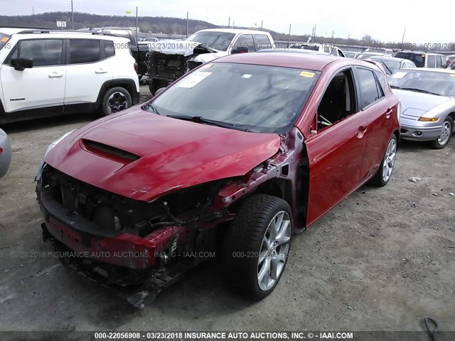 JM1BL1L32C1624666 - 2012 MAZDA SPEED 3 RED photo 2