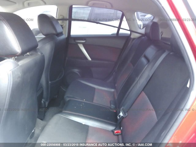 JM1BL1L32C1624666 - 2012 MAZDA SPEED 3 RED photo 8
