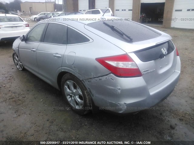 5J6TF2H58AL003262 - 2010 HONDA ACCORD CROSSTOUR EXL SILVER photo 3