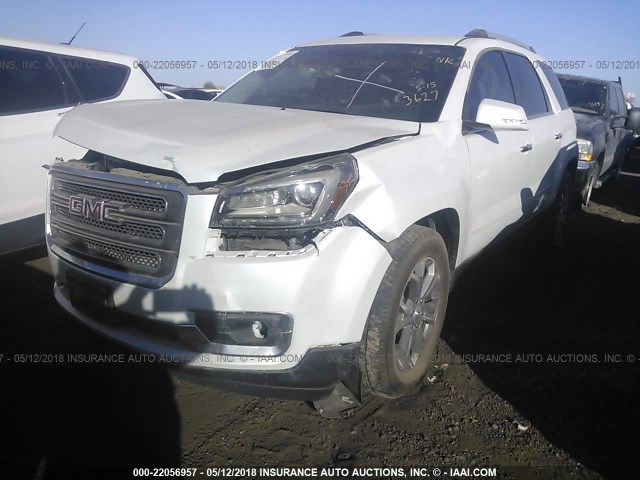 1GKKRRKD8GJ268063 - 2016 GMC ACADIA SLT-1 WHITE photo 2