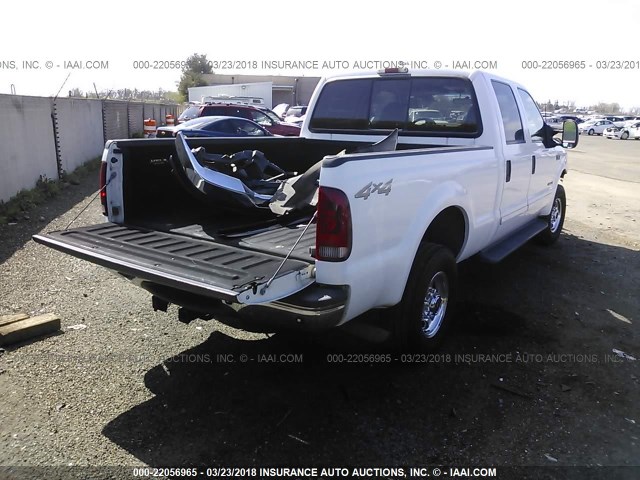 1FTNW21F92EB94777 - 2002 FORD F250 SUPER DUTY WHITE photo 4