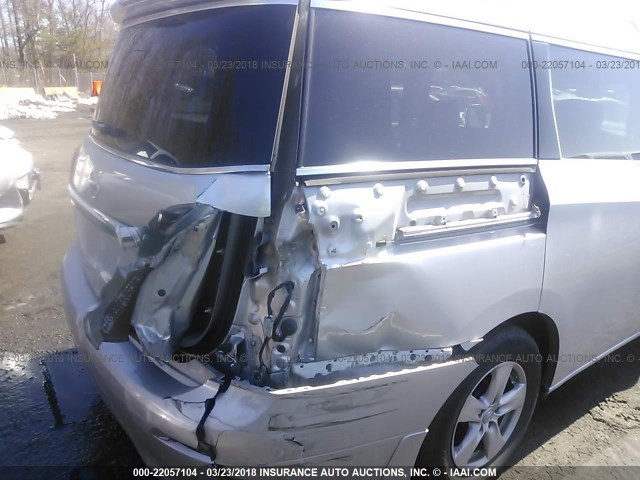 JN8AE2KP3C9033865 - 2012 NISSAN QUEST S/SV/SL/LE SILVER photo 6