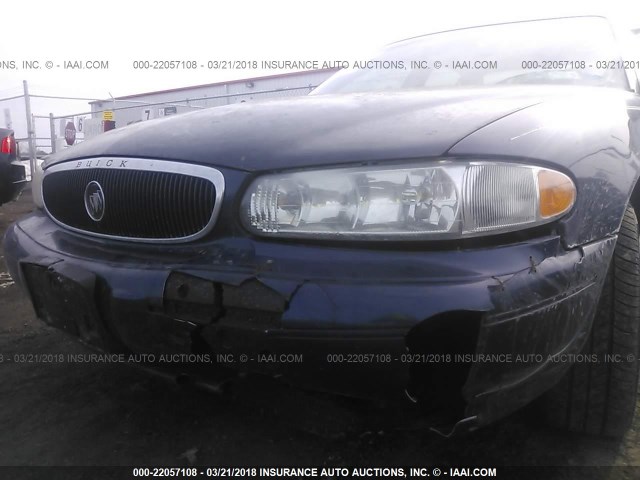 2G4WS52J521193160 - 2002 BUICK CENTURY CUSTOM Dark Blue photo 6