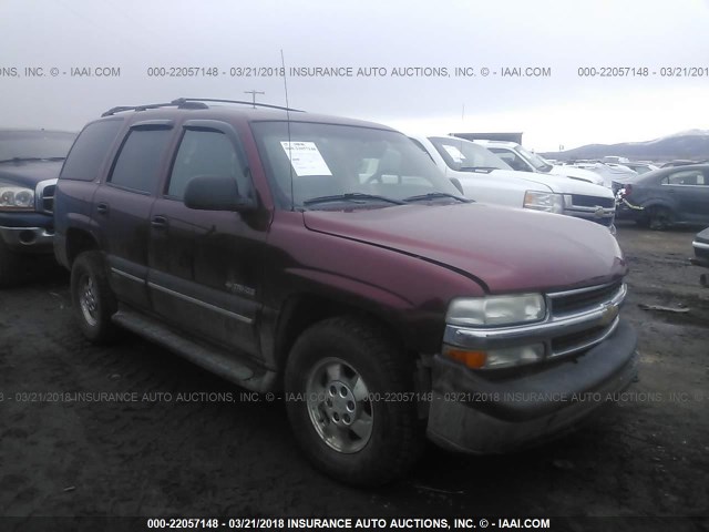 1GNEK13Z92J219902 - 2002 CHEVROLET TAHOE K1500 MAROON photo 1