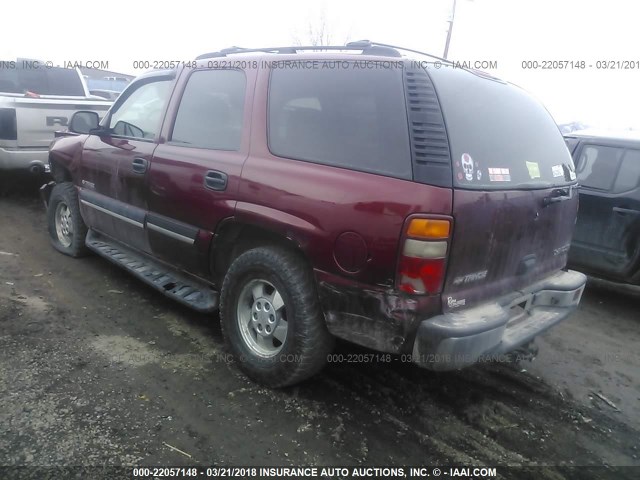 1GNEK13Z92J219902 - 2002 CHEVROLET TAHOE K1500 MAROON photo 3