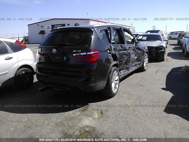 5UXWZ7C37H0V91128 - 2017 BMW X3 SDRIVE28I BLACK photo 4