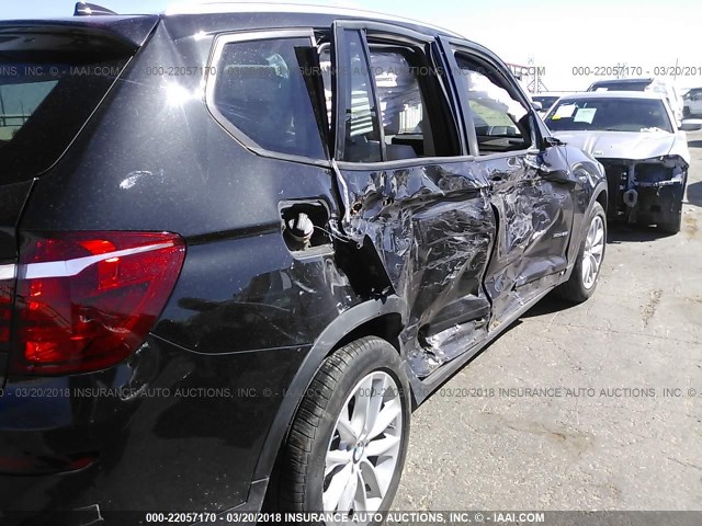 5UXWZ7C37H0V91128 - 2017 BMW X3 SDRIVE28I BLACK photo 6