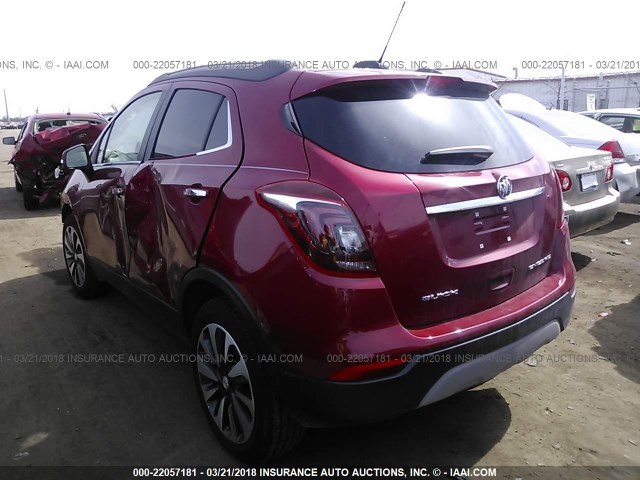 KL4CJBSB4JB506080 - 2018 BUICK ENCORE PREFERRED II RED photo 3