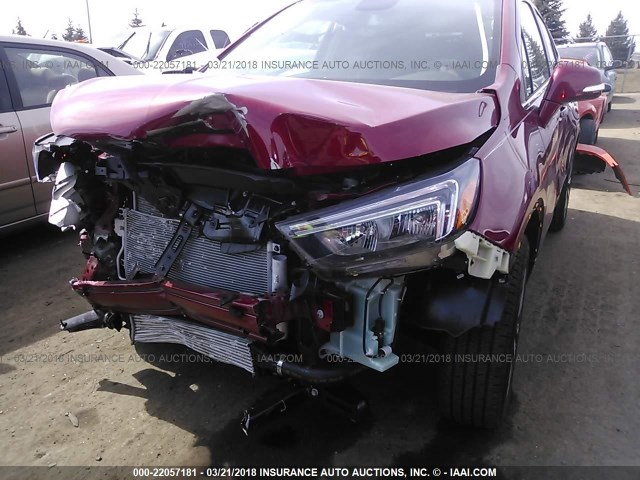 KL4CJBSB4JB506080 - 2018 BUICK ENCORE PREFERRED II RED photo 6