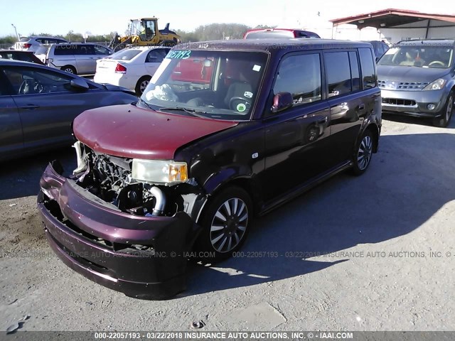 JTLKT324X50178348 - 2005 TOYOTA SCION XB მუქწითელი ფოტო 2