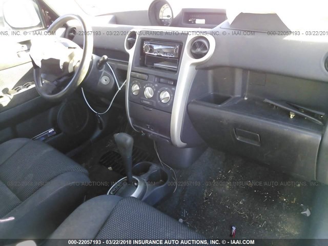 JTLKT324X50178348 - 2005 TOYOTA SCION XB მუქწითელი ფოტო 5