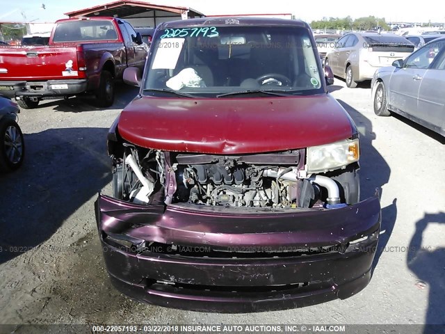 JTLKT324X50178348 - 2005 TOYOTA SCION XB მუქწითელი ფოტო 6