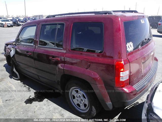 1C4NJPBAXGD525071 - 2016 JEEP PATRIOT SPORT RED photo 3