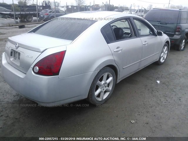 1N4BA41EX5C875136 - 2005 NISSAN MAXIMA SE/SL SILVER photo 4