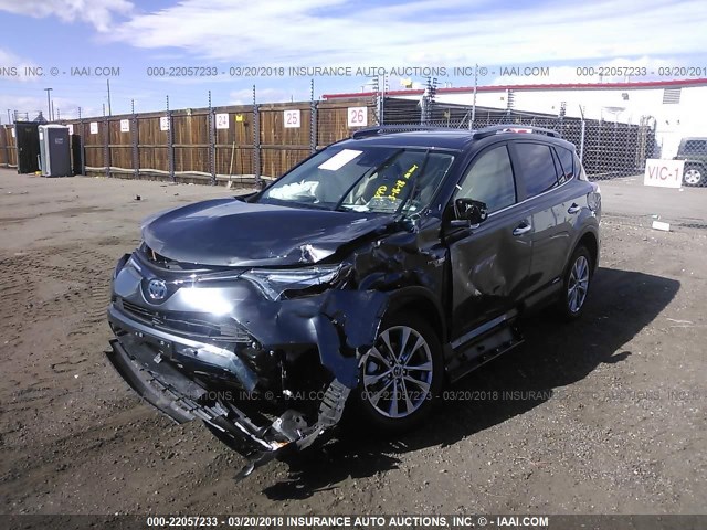 JTMDJREVXJD163188 - 2018 TOYOTA RAV4 HV LIMITED GRAY photo 2