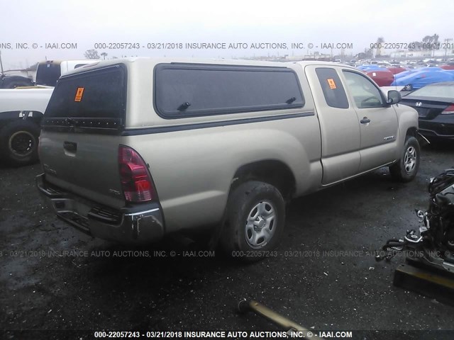 5TETX22N45Z096056 - 2005 TOYOTA TACOMA ACCESS CAB TAN photo 4