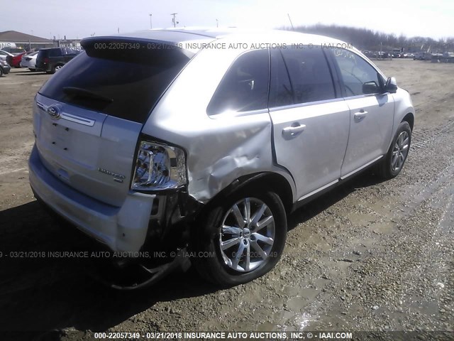 2FMDK4KC9CBA34284 - 2012 FORD EDGE LIMITED SILVER photo 4