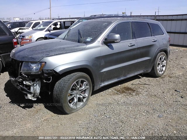 1C4RJFDJXCC296741 - 2012 JEEP GRAND CHEROKEE SRT-8 GRAY photo 2