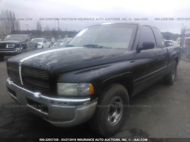 3B7HC13Z1TM117565 - 1996 DODGE RAM 1500 BLACK photo 2